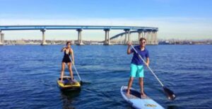 Paddleboarding on San Diego Bay